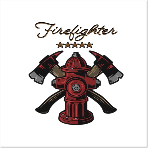 Firefighter Gift- Firefighter Wall Art by Leonitrias Welt